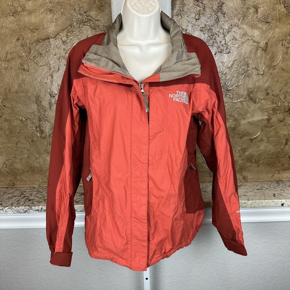 The North Face Hyvent Women's Jacket Large Burgundy Salmon Nylon‎ Coat Medium - Picture 1 of 13